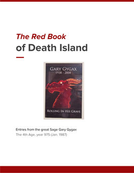 The Red Book of Death Island