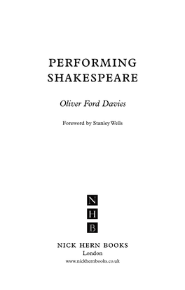 Performing Shakespeare Extract