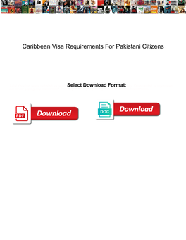 Caribbean Visa Requirements for Pakistani Citizens
