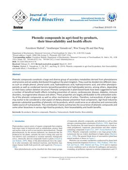 Phenolic Compounds in Agri-Food By-Products, Their Bioavailability and Health Effects