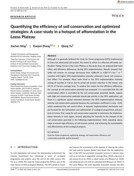 Quantifying the Efficiency of Soil Conservation and Optimized Strategies: a Case-Study in a Hotspot of Afforestation in the Loess Plateau