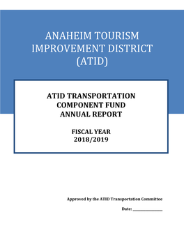 3. ATID Transportation Component Fund Annual Report