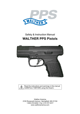 WALTHER PPS Pistols