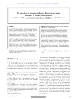 The Moth Hylesia Metabus and French Guiana