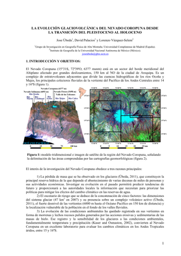 1 La Evolución Glaciovolcánica Del