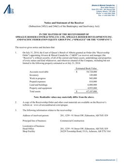 Subsection 245(1) and 246(1) of the Bankruptcy and Insolvency Act