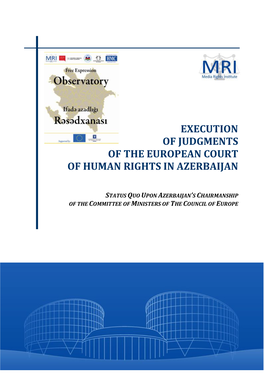 Execution of Judgments of the European Court of Human Rights in Azerbaijan