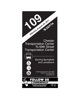 Chester Transportation Center to 69Th Street Transportation Center