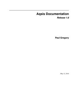 Aqsis Documentation Release 1.6