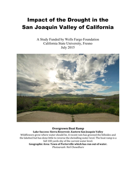 Report: Impact of the Drought in the San Joaquin Valley of California