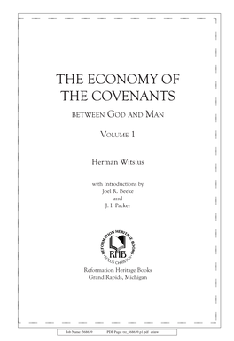 The Economy of the Covenants