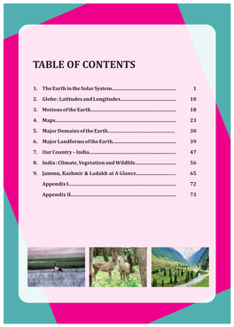 Jammu and Kashmir Board Class 6 Geography Textbook