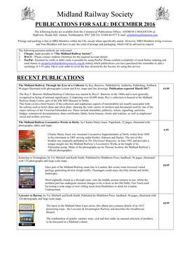 PUBLICATIONS for SALE: September 2007