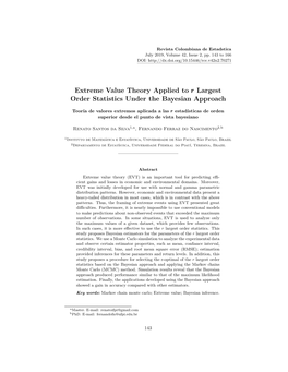 Extreme Value Theory Applied to Г Largest Order Statistics Under The