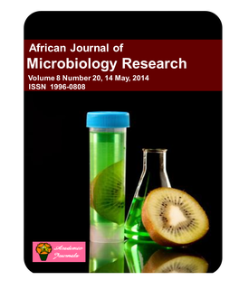 Microbiology Research Volume 8 Number 20, 14 May, 2014 ISSN 1996-0808