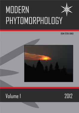 Modern Phytomorphology 2012