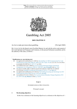 Gambling Act 2005