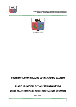 Prefeitura Municipal De Conceição Do Castelo Plano Municipal De