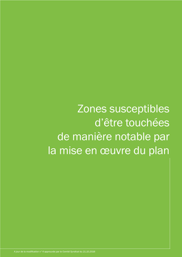 Zones Susceptibles D'être Touchées De Manière Notable Par La Mise En