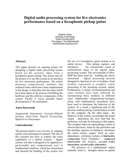 Hexaphonic Guitar Article