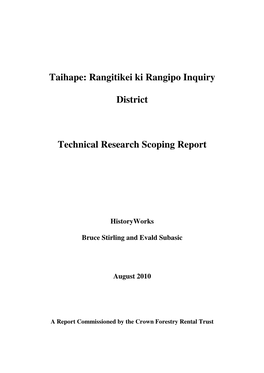 Taihape: Rangitikei Ki Rangipo Inquiry