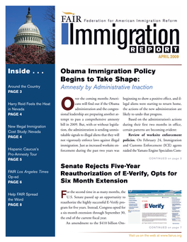 Immigration Report and Legislative Updates Online