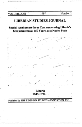 Liberian Studies Journal