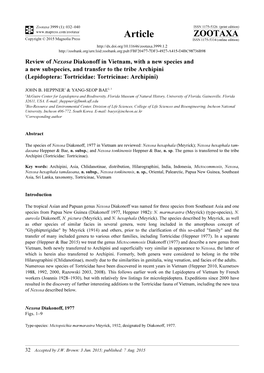 Review of Nexosa Diakonoff in Vietnam, with a New Species and a New Subspecies, and Transfer to the Tribe Archipini (Lepidoptera: Tortricidae: Tortricinae: Archipini)