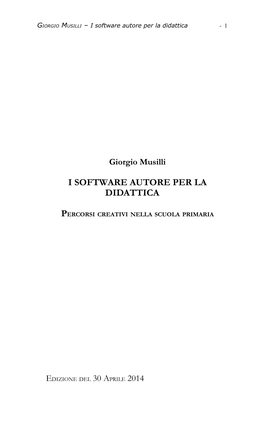 I Software Autore Per La Didattica - 1