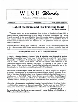 W.I.S.E. 70644I4, the Newsletter of W.I.S.E