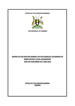 Office of the Auditor General the Republic of Uganda