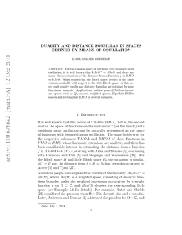 Duality and Distance Formulas in Spaces Defined by Means Of