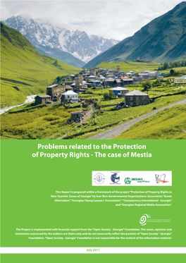 Problems Related to the Protection of Property Rights - the Case of Mestia