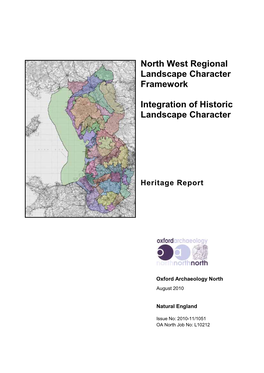 North West Regional Landscape Character Framework Integration Of