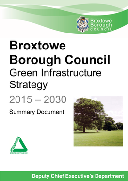 Broxtowe Borough Council Green Infrastructure Strategy Summary