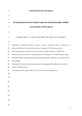 Strong Linkages Between Depth, Longevity and Demographic Stability