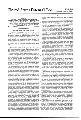 United States Patent Office Patented June 22, 1971 2 Mixture to Aid in Securing High Yields from the Present 3,586,708 Process