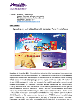 22 December, 2020 Spreading Joy and Holiday Cheer with Mondelēz's