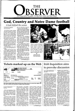 God, Country and Notre Dame Football a Look Behind the Scenes Put on a Show, but I Was There by MEGHAN MARTIN at 5 A.M