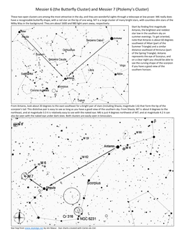 Messier 6 (The Butterfly Cluster) and Messier 7 (Ptolemy’S Cluster)