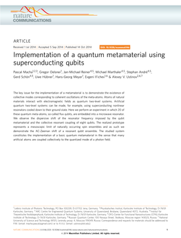 Implementation of a Quantum Metamaterial Using Superconducting Qubits