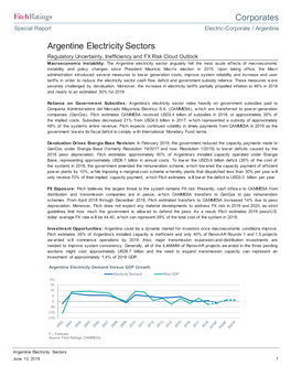Corporates Argentine Electricity Sectors