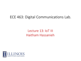 ECE 463: Digital Communications Lab