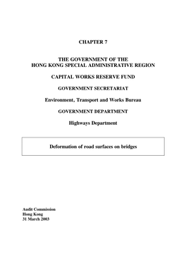 Chapter 7 the Government of the Hong Kong Special Administrative Region