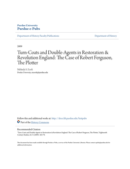 The Case of Robert Ferguson, the Plotter 363