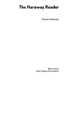 The Haraway Reader