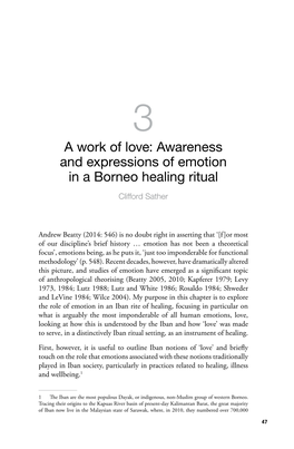 Awareness and Expressions of Emotion in a Borneo Healing Ritual Clifford Sather