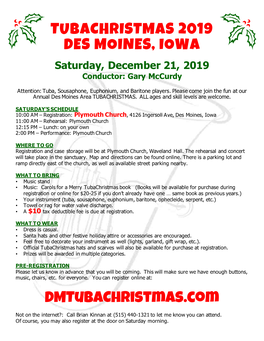 Tubachristmas 2019 Des Moines, Iowa