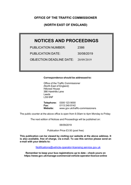 Notices and Proceedings