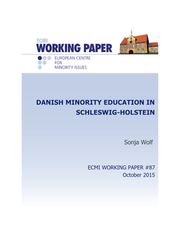 Danish Minority Education in Schleswig-Holstein